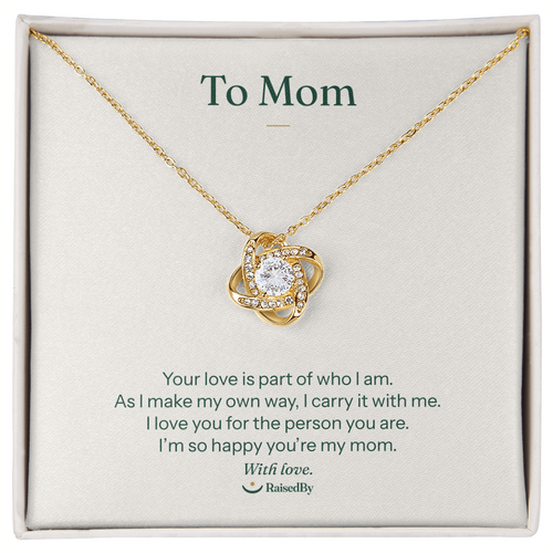 For Mom Message Card Necklace