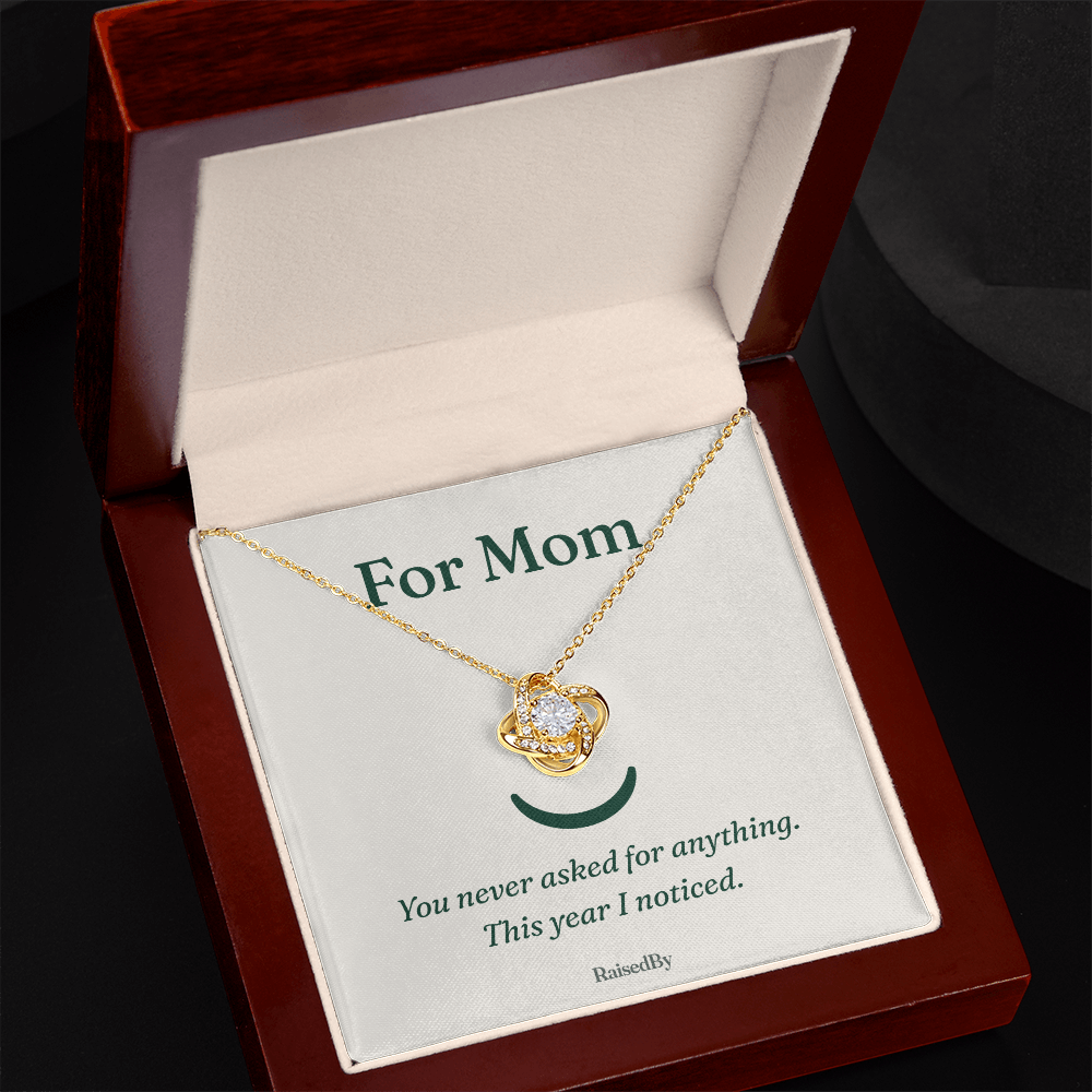 For Mom Message Card Necklace